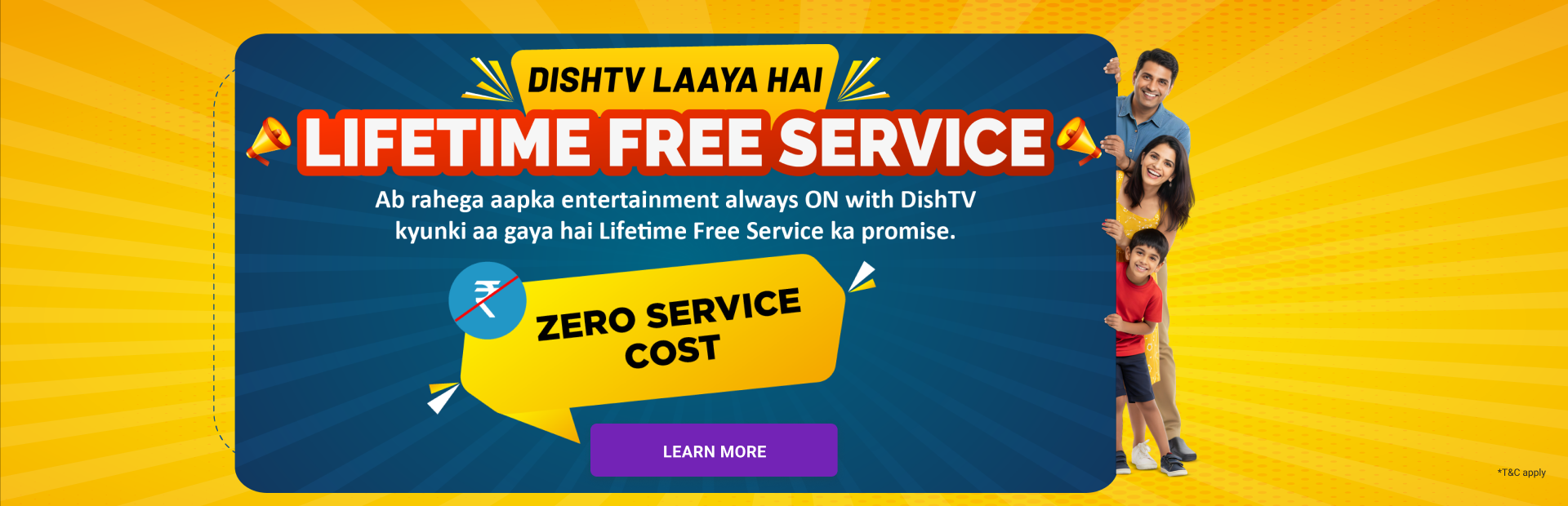 LIFETIME FREE SERVICE PROMO DISHTV